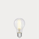 Dulora 7.5W GLS LED Bulb E27 Clear in Warm White filaments glowing warm white 2700K