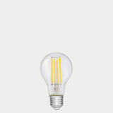 Dulora 7.5W GLS LED Bulb E27 Clear in Warm White unlit with visible filaments