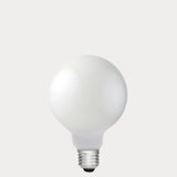 Dulora 8W G95 LED Globe E27 Opal 12 to 24V unlit showing smooth opal glass