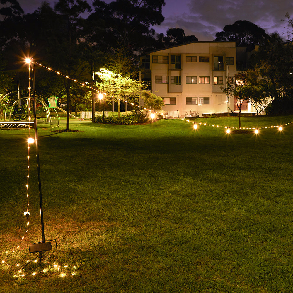 Light poles for store string lights