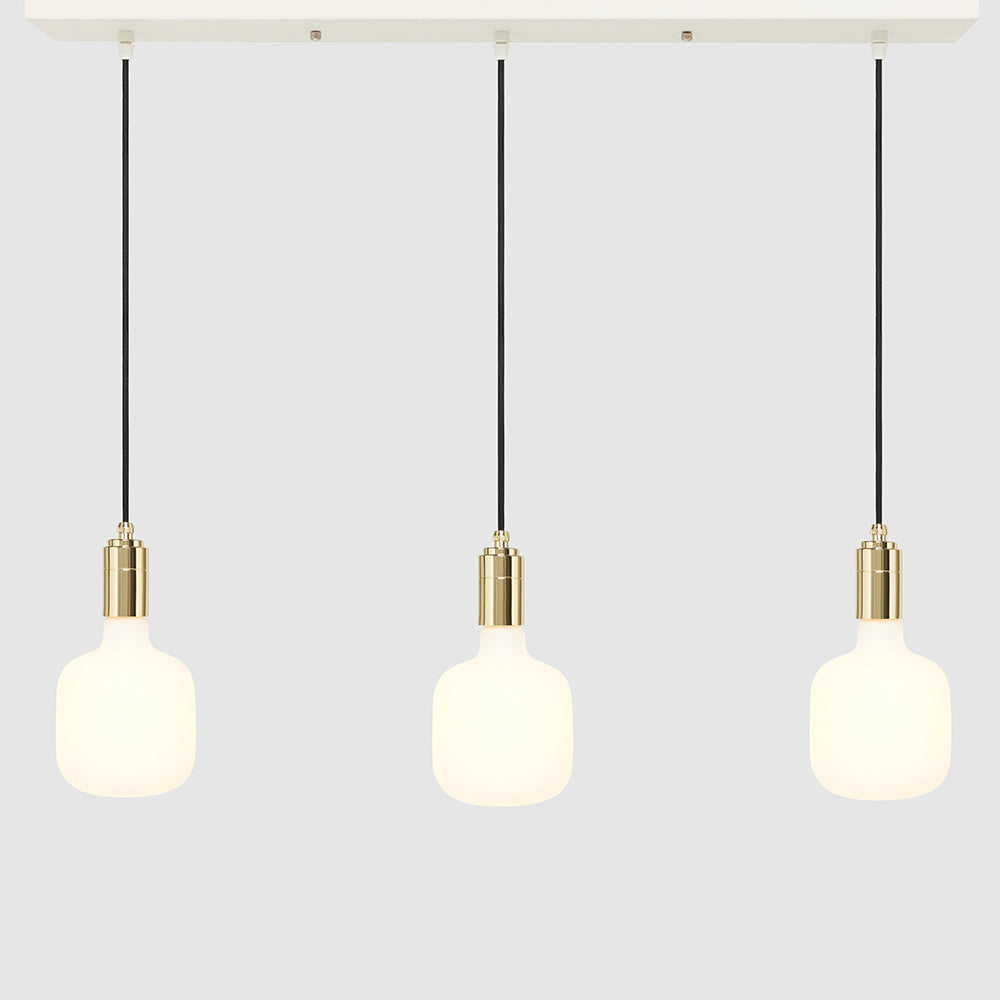 Three light store linear pendant