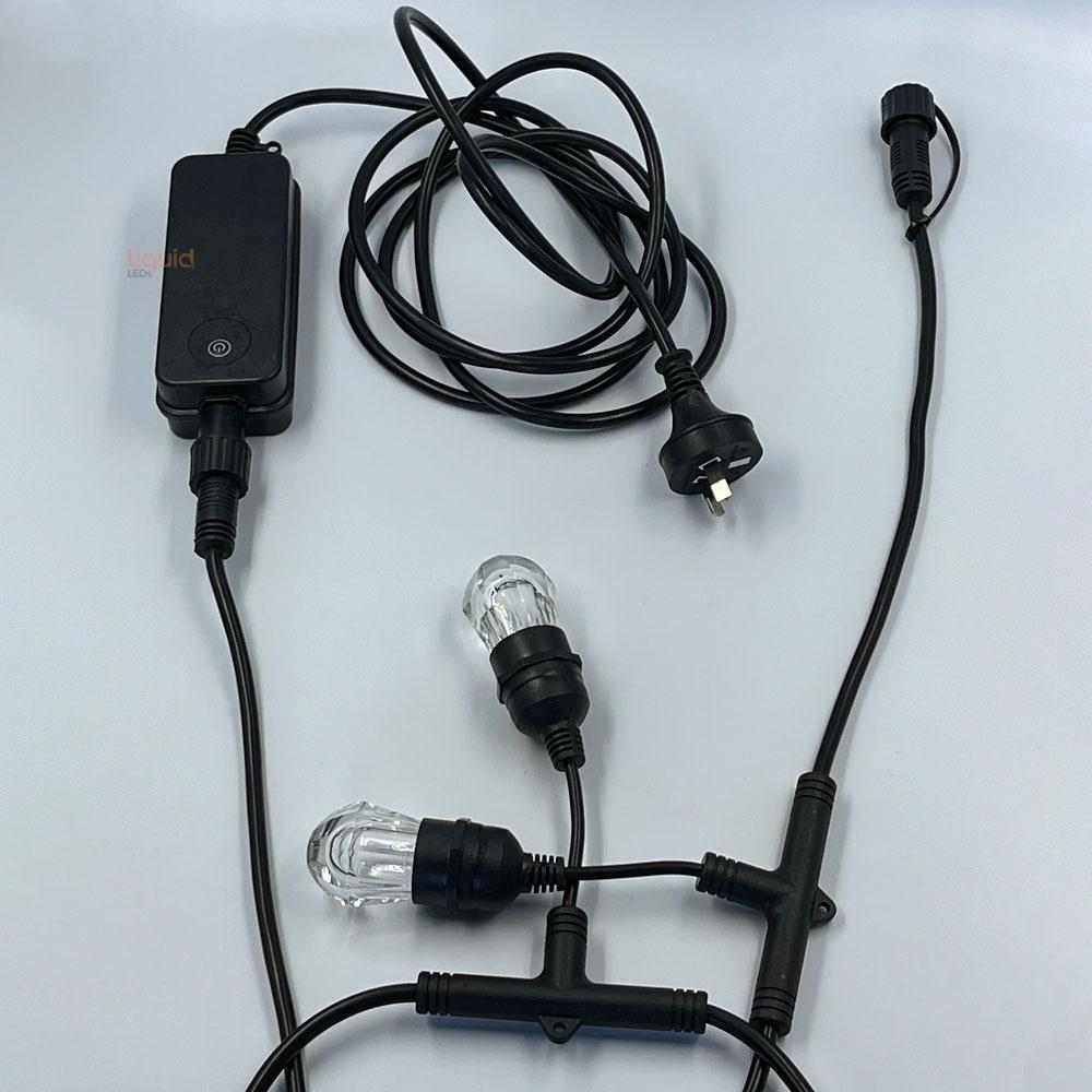 15m Smart Festoon String Lights with 15 LED Bulbs - LiquidLEDs™ - Festoon String