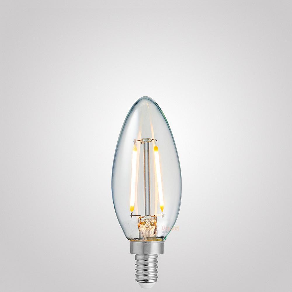 Buy 2W Candle Dimmable LED Light Bulb E12 in Warm White Liquid