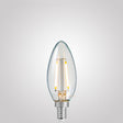 2W Candle Dimmable LED Bulb E12 Clear in Warm White