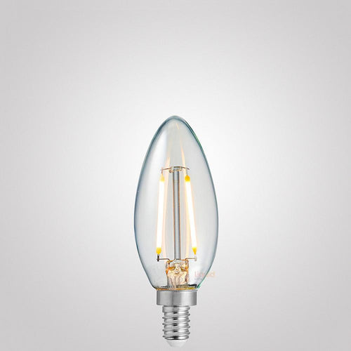 2W Candle Dimmable LED Bulb E12 Clear in Warm White