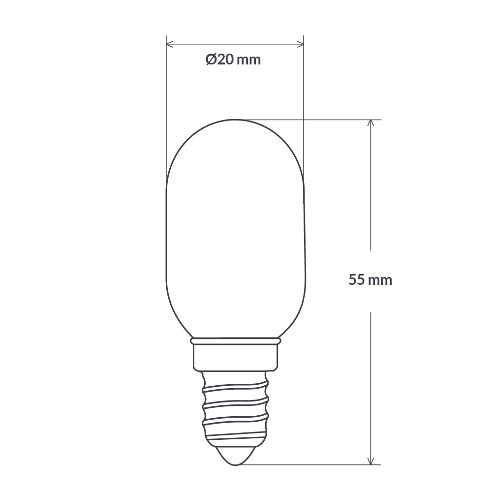 12Volt Pilot Dimmable LED Filament Light Bulb E14 in Warm White