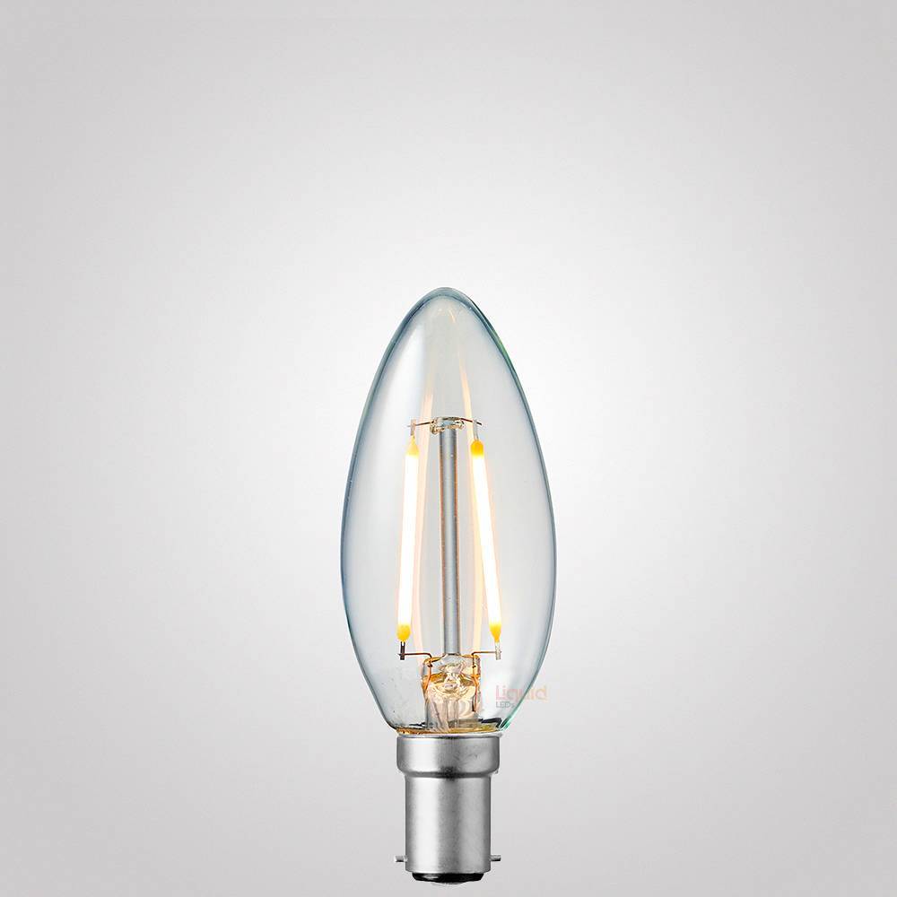 2Watt Candle Dimmable LED Filament Bulb B15
