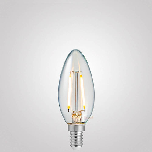 2W Candle Dimmable LED Bulb E14 Clear in Warm White