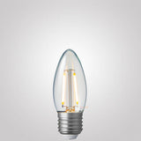 2W Candle Dimmable LED Bulb E27 Clear in Warm White