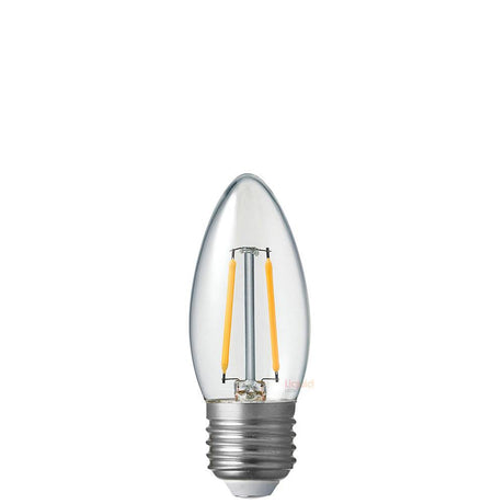 2Watt Candle LED Bulb E27 Clear in Warm White