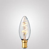 3W Candle Spiral Dimmable LED Bulb (B15) in Extra Warm White