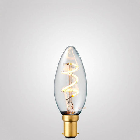 3W Candle Spiral Dimmable LED Bulb (B15) in Extra Warm White