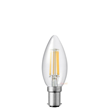 6W Candle LED B15 Clear in Natural White