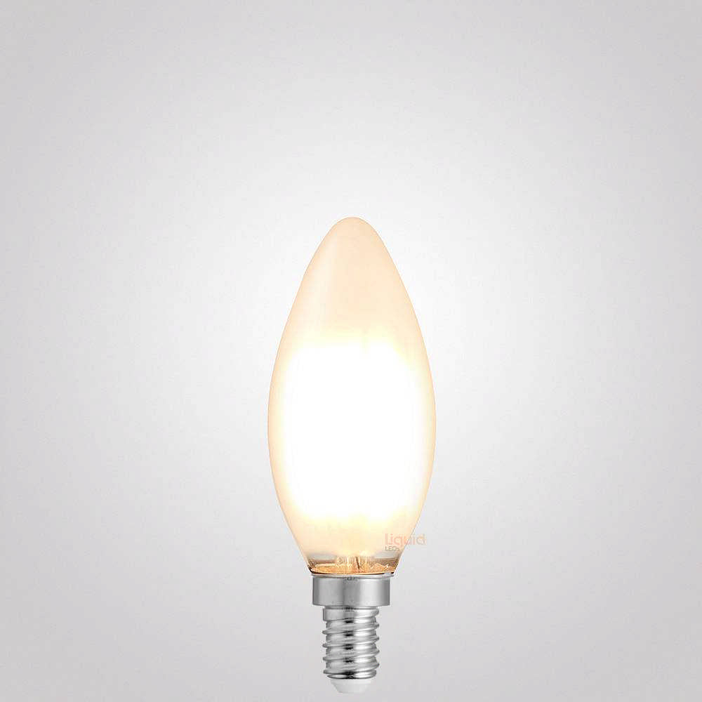 4W Candle Dimmable LED Bulb (E12) Frosted in Warm White