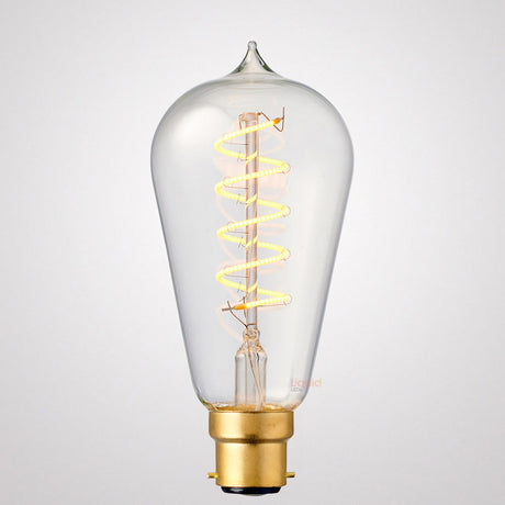 4W Edison Spiral LED Bulb B22 in Extra Warm