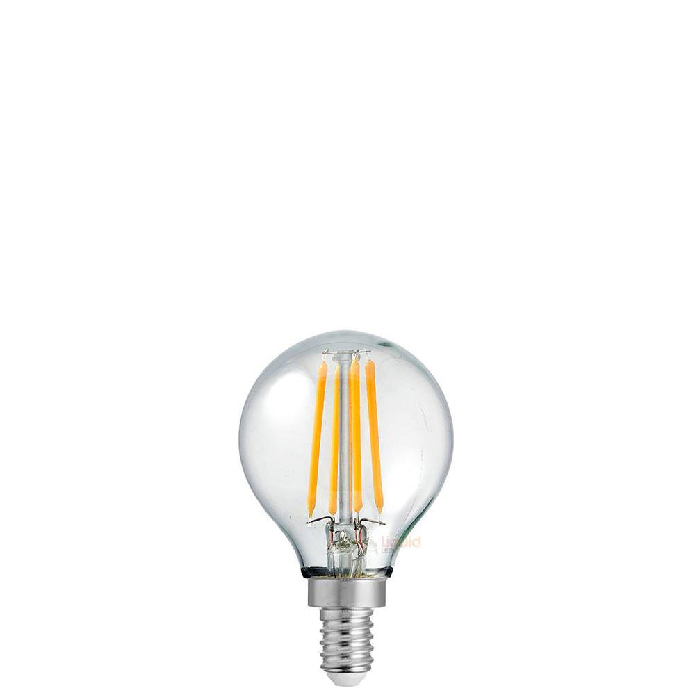 4W Fancy Round LED Bulb E12 Clear in Warm White