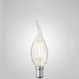 4W Flame Tip Candle LED Bulb B15 Clear in Natural White