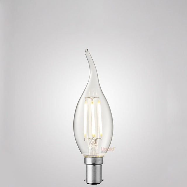 4W Flame Tip Candle LED Bulb B15 Clear in Natural White