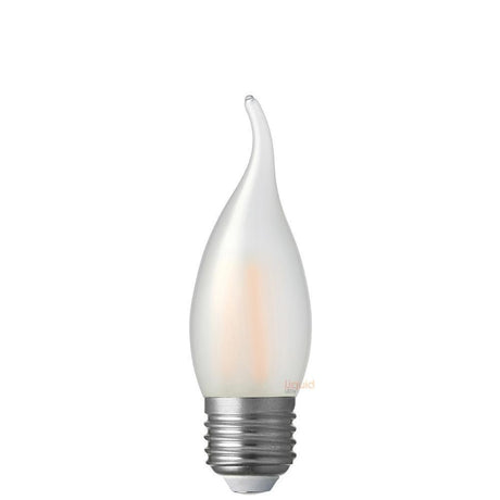 4W Flame Tip Candle LED E27 Frost in Warm White