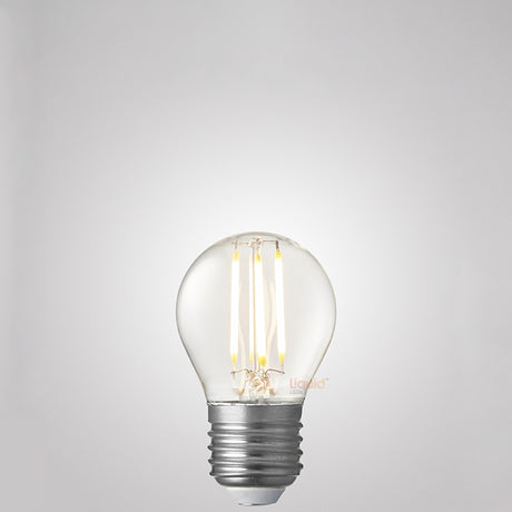 4W Round LED Bulb E27 Clear in Warm White