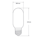 Dimension of 4W Amber Tubular Spiral LED Light Bulb