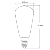 Dimension of 3W Mini Edison Spiral LED Bulb (E14)