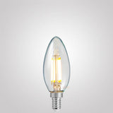 4W 12 Volt DC/AC Candle Dimmable LED Bulb (E12) Clear in Warm White