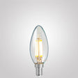 4W 12 Volt DC Candle Dimmable LED Bulb (E14) Clear in Warm White