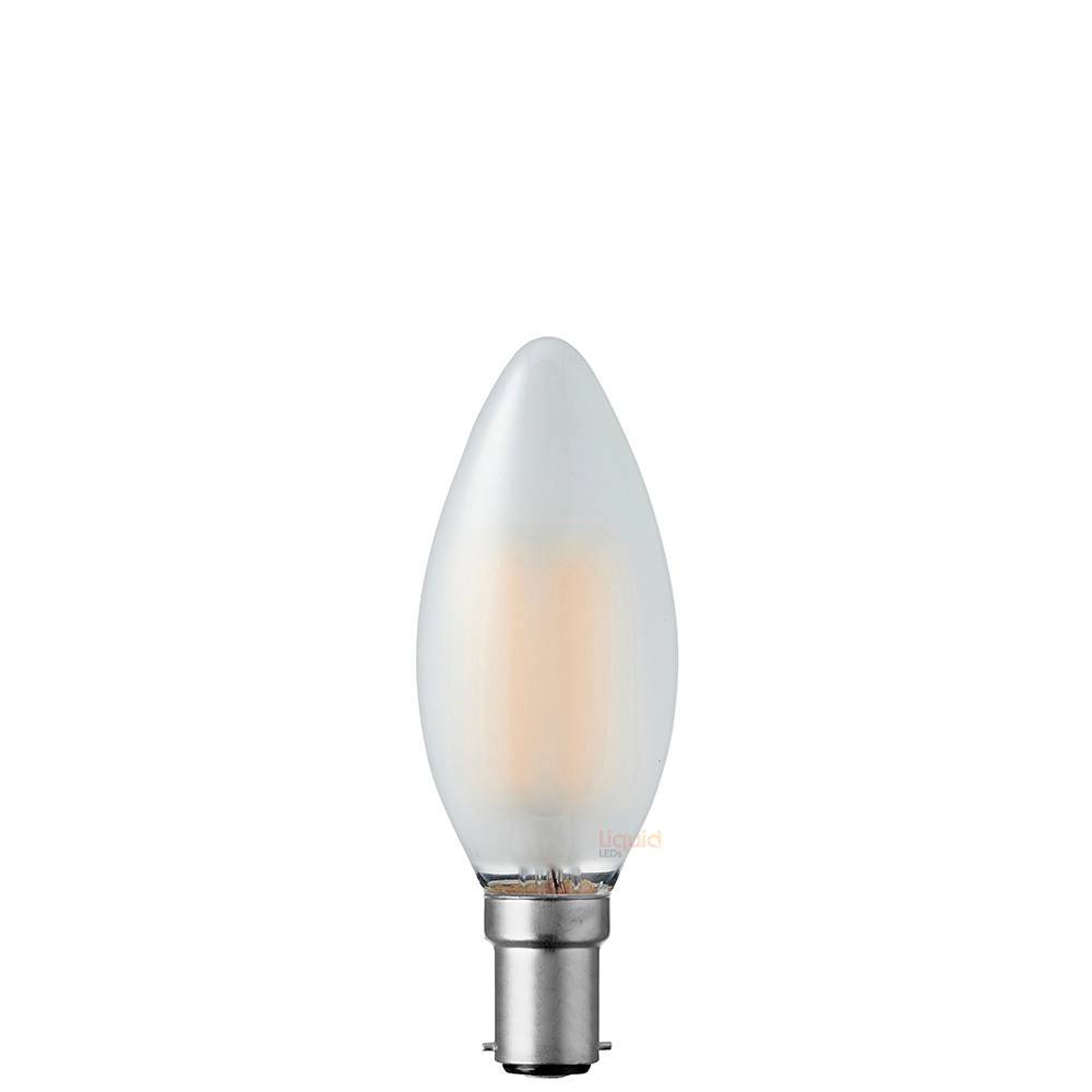2 Watt LED Candle Dimmable Bulb B15 Frosted Warm White