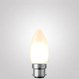 2W Candle Dimmable LED Bulb B22 Frosted in Warm White
