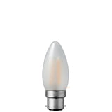 2W Candle LED Bulb B22 Frosted in Warm White