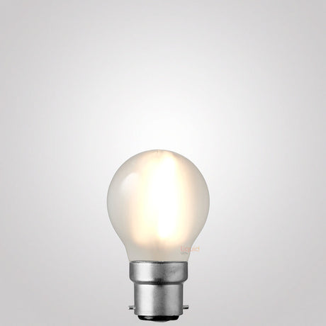 6W Fancy Round LED Bulb B22 Frost in Warm White