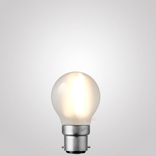 6W Fancy Round LED Bulb B22 Frost in Warm White