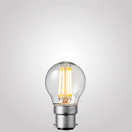 6W Fancy Round LED Bulb B22 Clear in Warm White