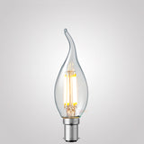 4W Flame Tip Candle LED Bulb B15 Clear in Warm White