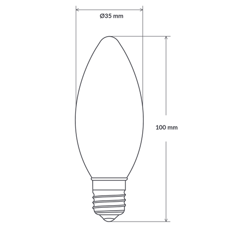 4W 12 Volt DC Candle LED Bulb E27 Clear in Warm White - LiquidLEDs™ - Candle Bulbs
