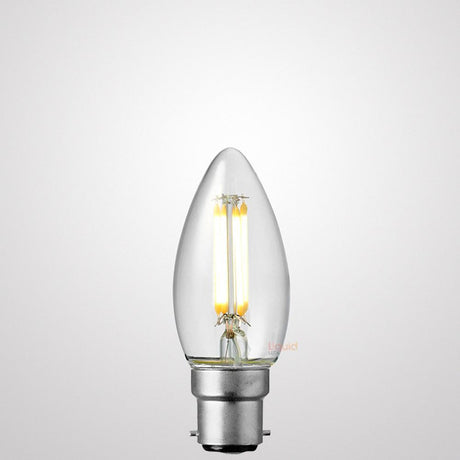 4W Candle LED Bulb B22 Clear in Natural White - LiquidLEDs™ - Candle Bulbs