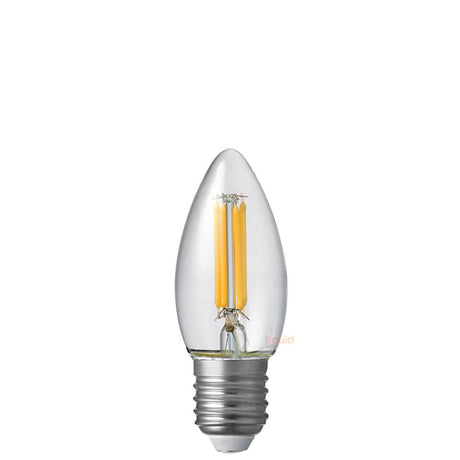 4W Candle LED Bulb E27 Clear in Natural White - LiquidLEDs™ - Candle Bulbs