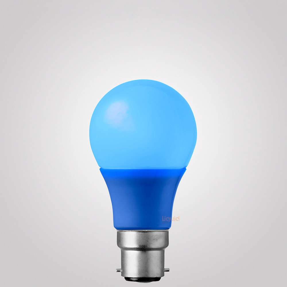 Buy 5 Watt Blue GLS A60 LED Light Bulb B22 Liquid LEDs