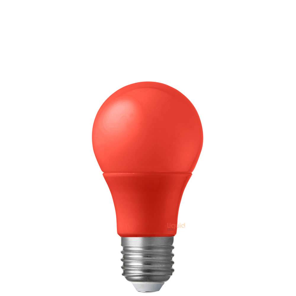 Buy 5 Watt Red GLS A60 LED Light Bulb E27 Liquid LEDs Lighting