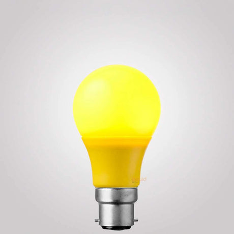 5W Yellow GLS LED Bulb B22