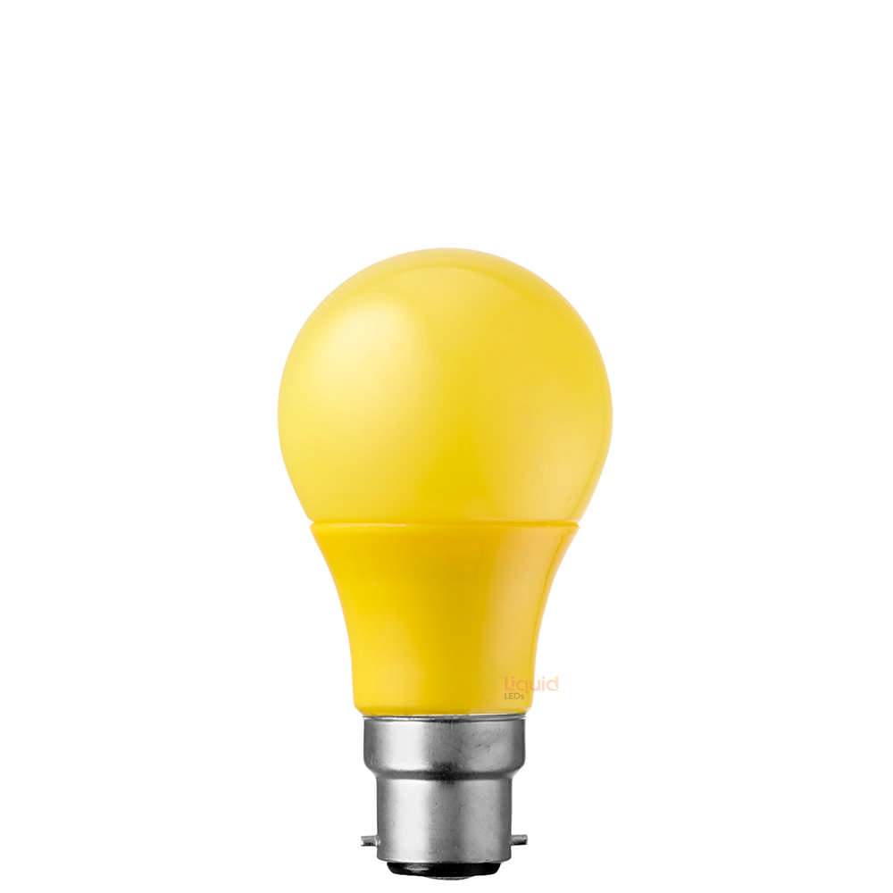 5W Yellow GLS LED Light Bulb B22