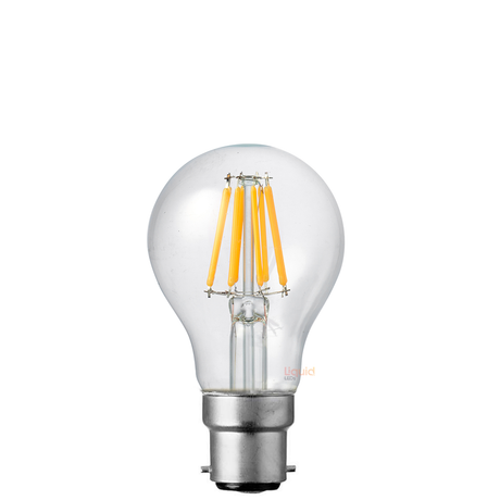 8W 12-24 Volt AC/DC GLS LED Bulb B22 Clear in Warm White