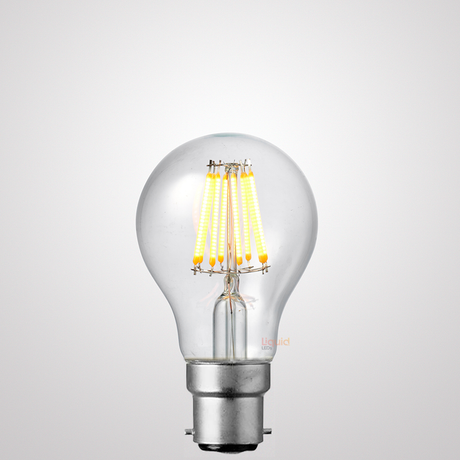8W 12-24 Volt GLS LED Bulb B22 Clear in Warm White
