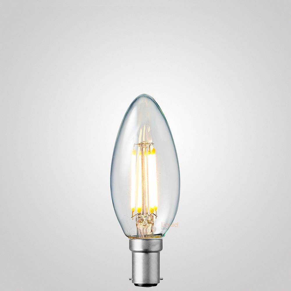 6W Candle LED Bulb B15 Clear in Warm White