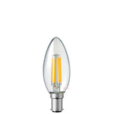 6W Candle LED B15 Clear in Warm White