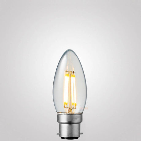 6W Candle LED Bulb B22 Clear in Warm White