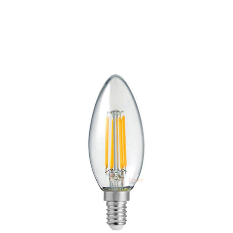 6W Candle LED E14 Clear in Warm White