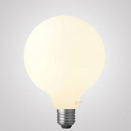 8W G125 Matte White Dimmable LED Light Bulb E27 in Warm White