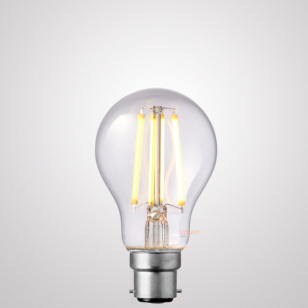 8W GLS LED Bulb B22 Clear in Warm White